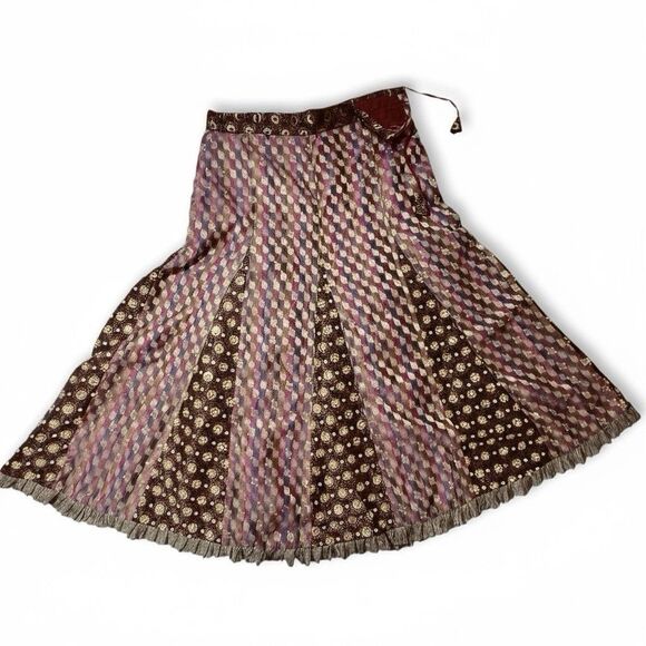 New Womens Skirt L/34” Waist Traditional Indian Maxi Boho Gypsy Crystals Sequins - Picture 1 of 11